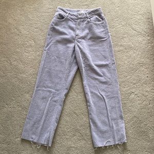 Lilac straight leg cordorouy pants